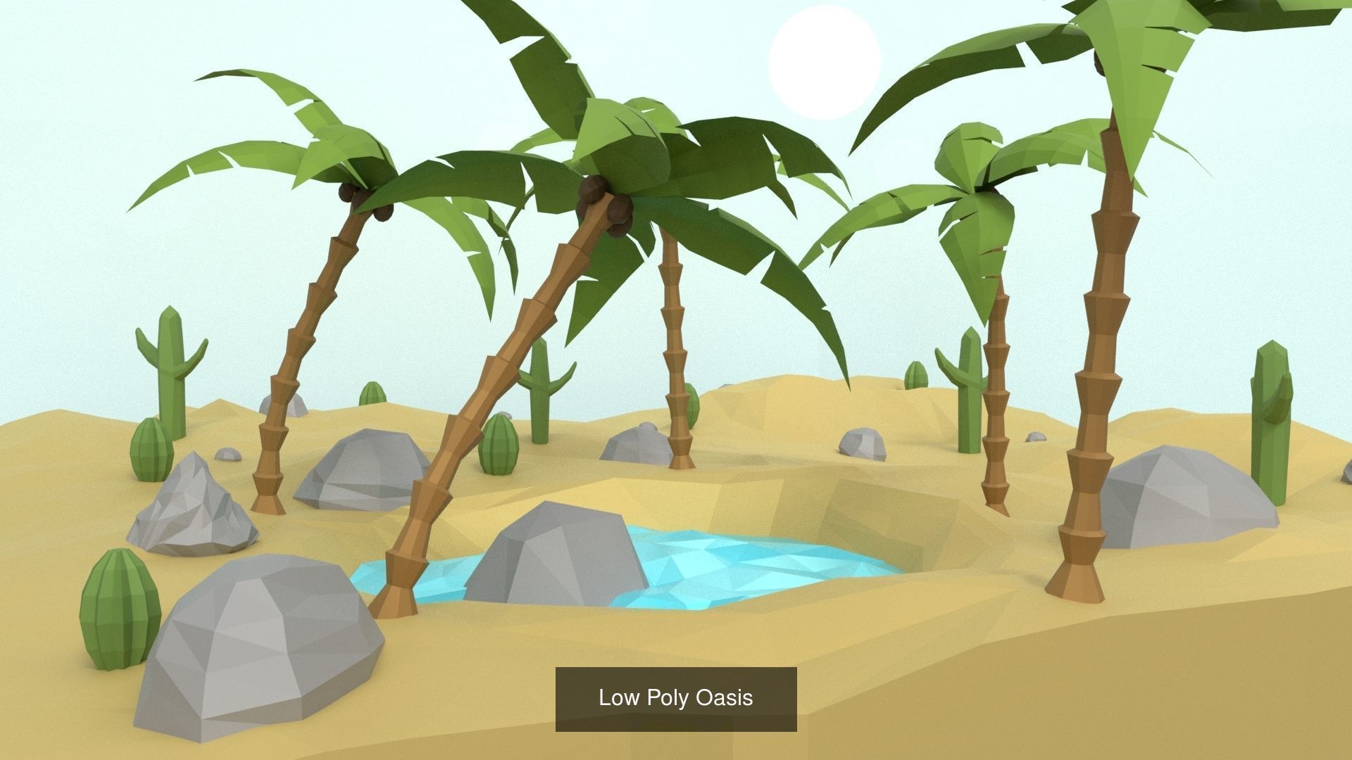 Cartoon Outdoor Environment Set 3D Model Collection_5