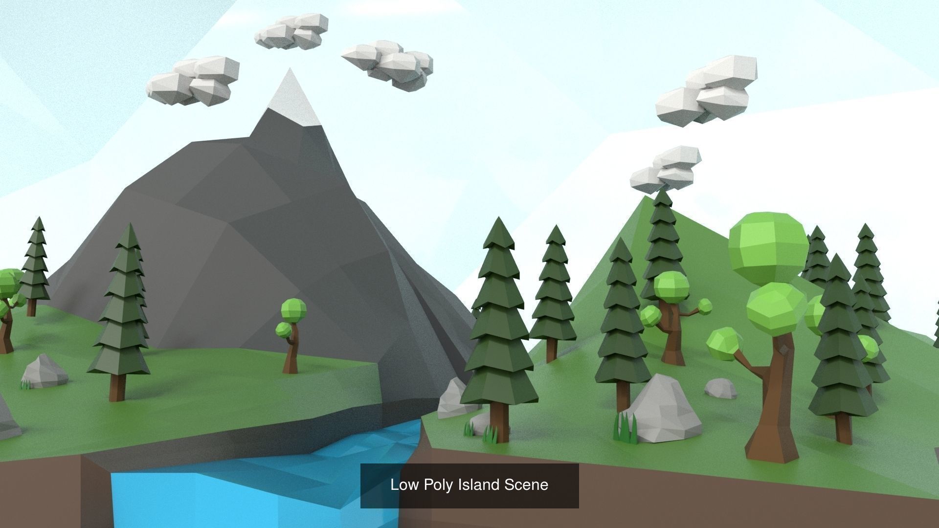 Cartoon Outdoor Environment Set 3D Model Collection_14