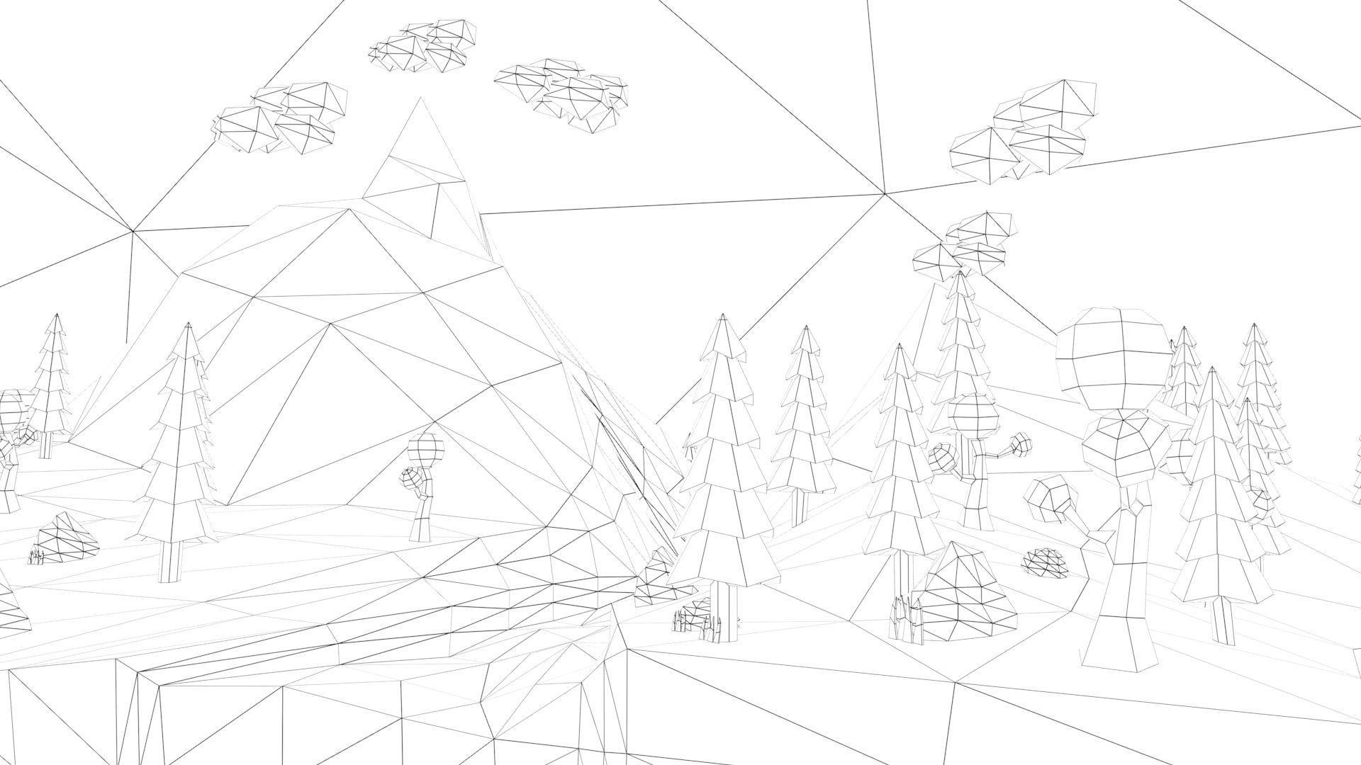 Cartoon Outdoor Environment Set 3D Model Collection_15