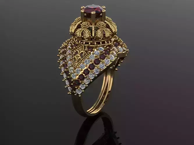 rings gold ring with rubies and diamonds