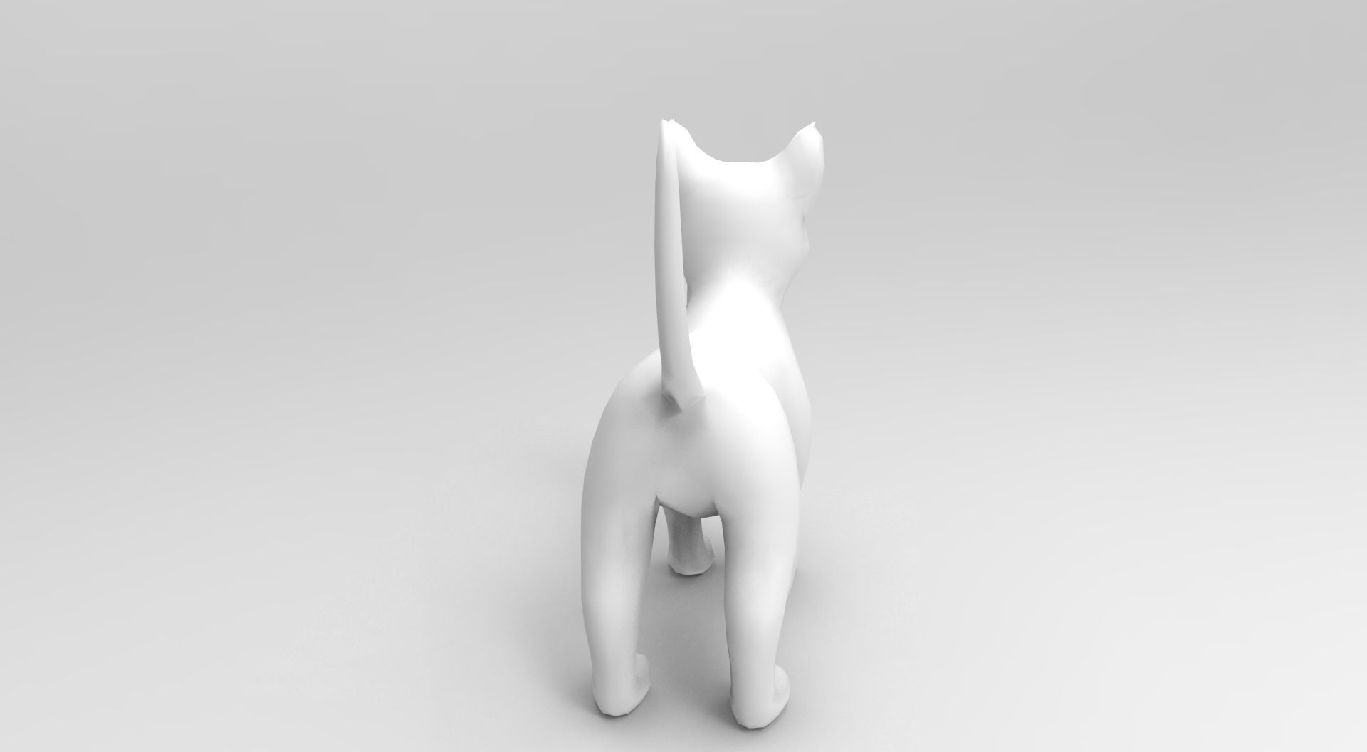 cute Cat model 3D pet Low-poly 3D model_12