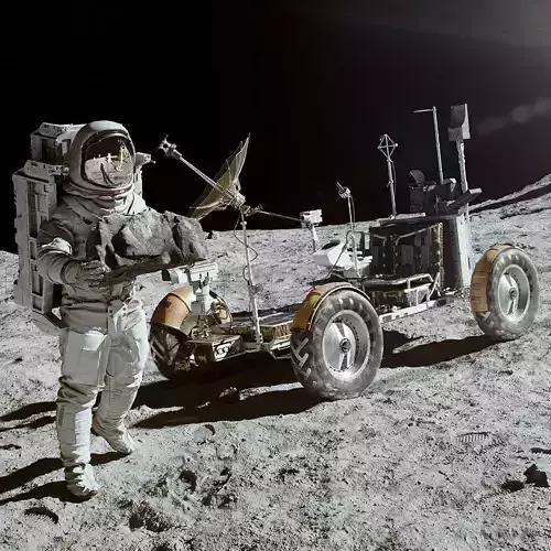 Rover Apollo Lunar Space on the Moon Ground Surface Mars 3D model