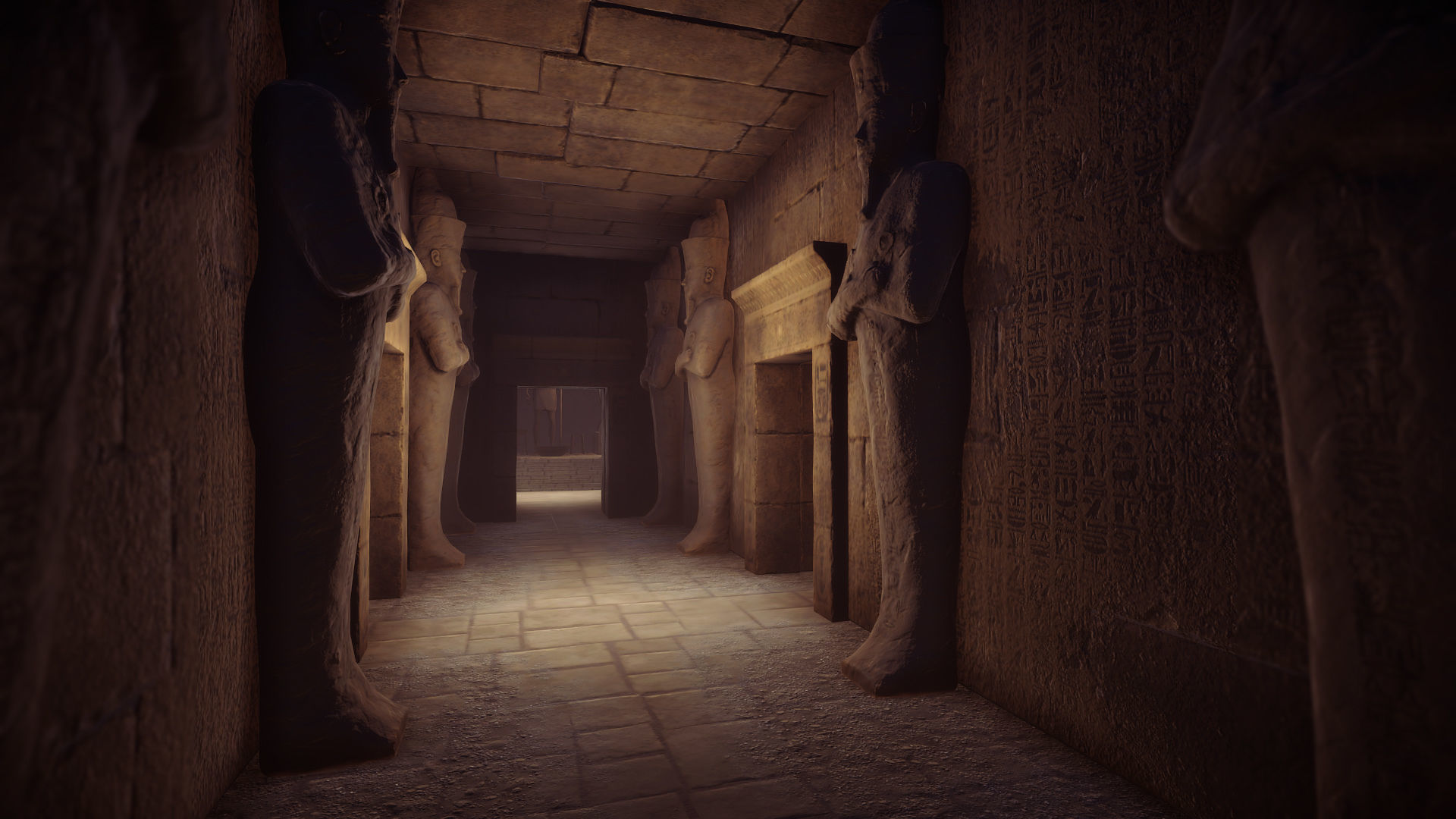 Modular Egyptian Temple Low-poly 3D model_14