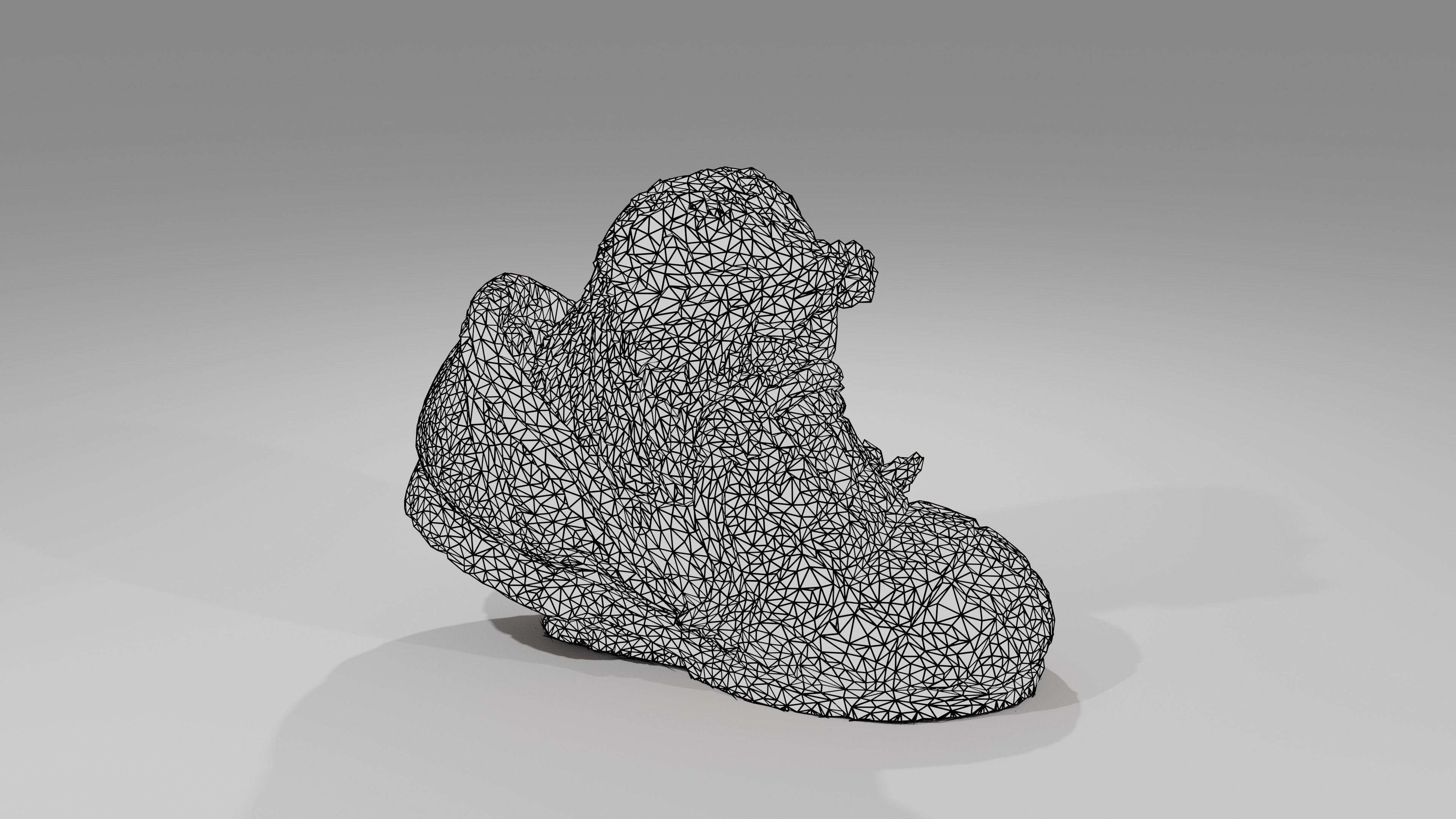 Hedgehog in a Shoe Low-poly 3D model_9