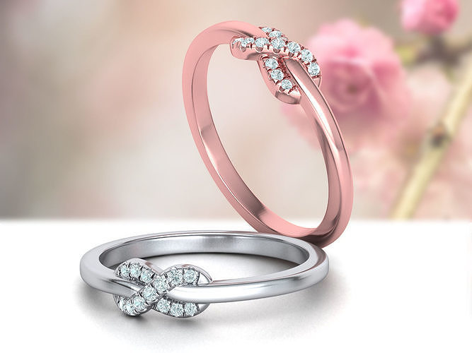 Epic Diamonds Collection Knot Diamond Ring  3D print model