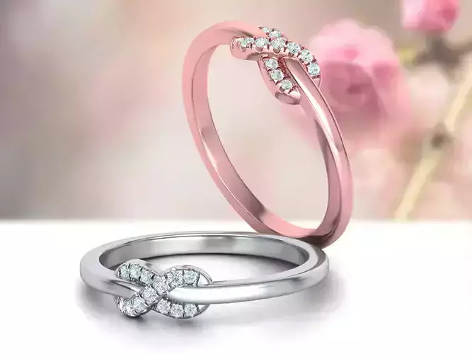 Epic Diamonds Collection Knot Diamond Ring  3D print model