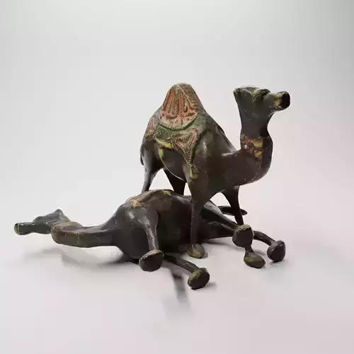 Antique Brass Camel Figurine from Oman 3d scan