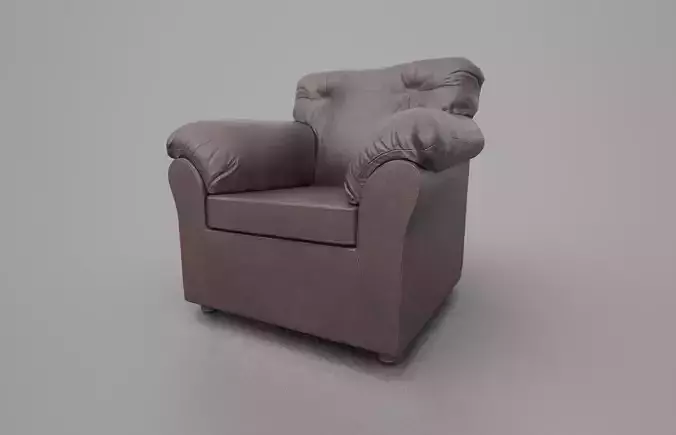 Furny Elzada Arm Chair Low-poly 3D model