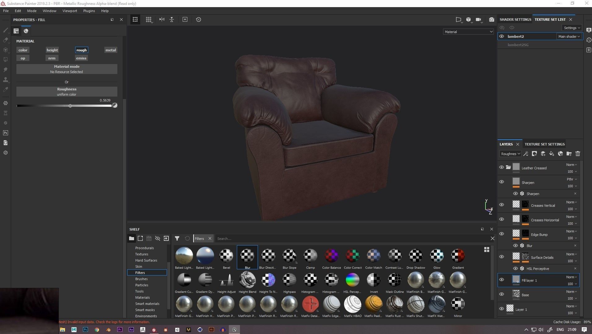 Furny Elzada Arm Chair Low-poly 3D model_6