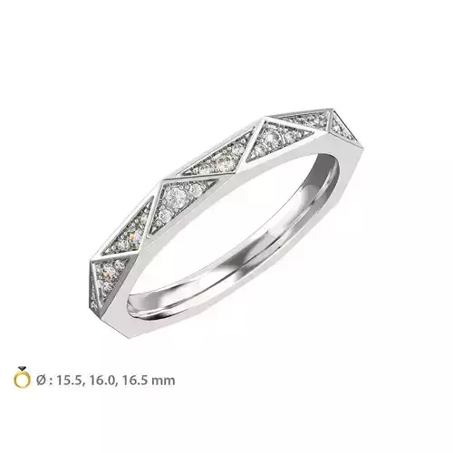 N120 Geometric style Diamond Ring Signature