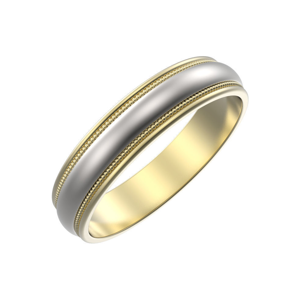 N029 Set of Wedding rings 3D print model_1