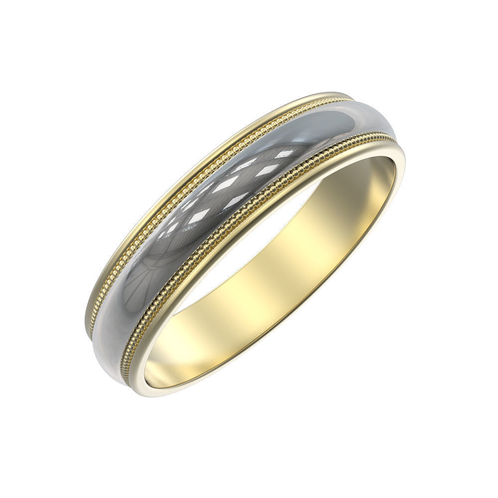 N029 Set of Wedding rings 3D print model_2