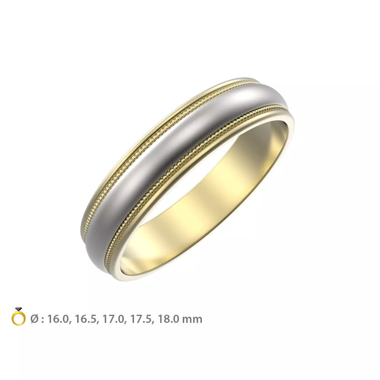 N029 Set of Wedding rings 3D print model_0