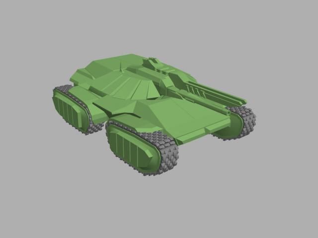 Sci-Fi Tank Vulture Low-poly 3D model