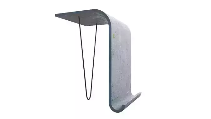 Modern concrete side table 