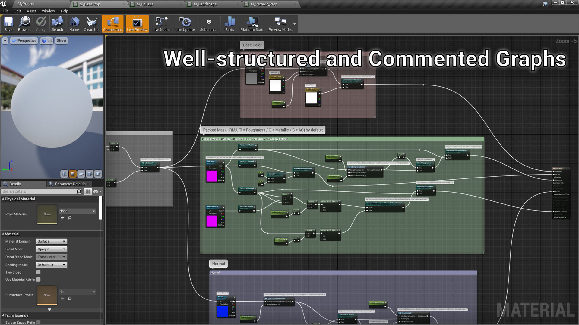 Unreal Engine 4 - Useful Master Materials Low-poly 3D model_6