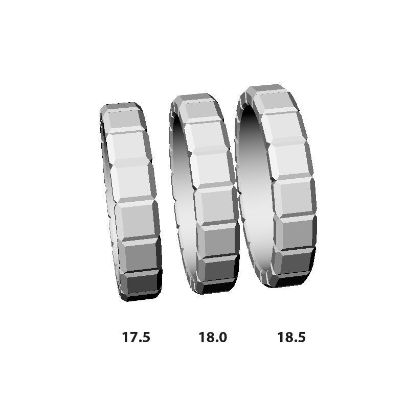 N063 Geometric man wide set 3D print model_7