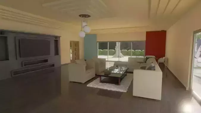 Houz - Modern Villa Low-poly 3D model