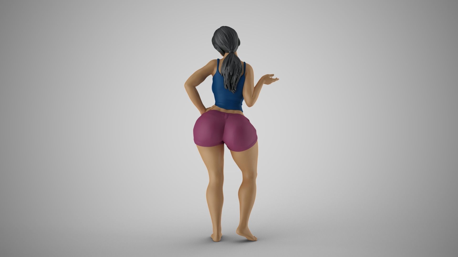 Woman Standing Chat 2 3D print model_7