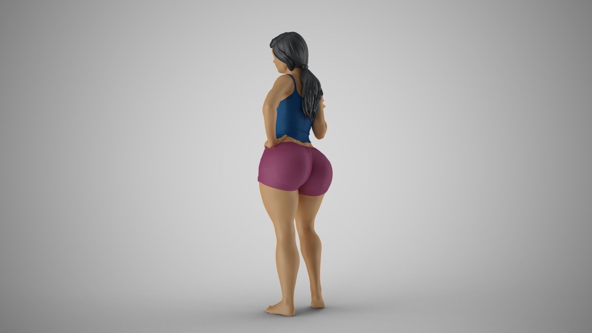 Woman Standing Chat 2 3D print model_6
