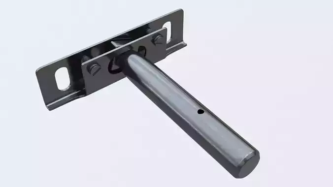 Hinge set of metal brackets