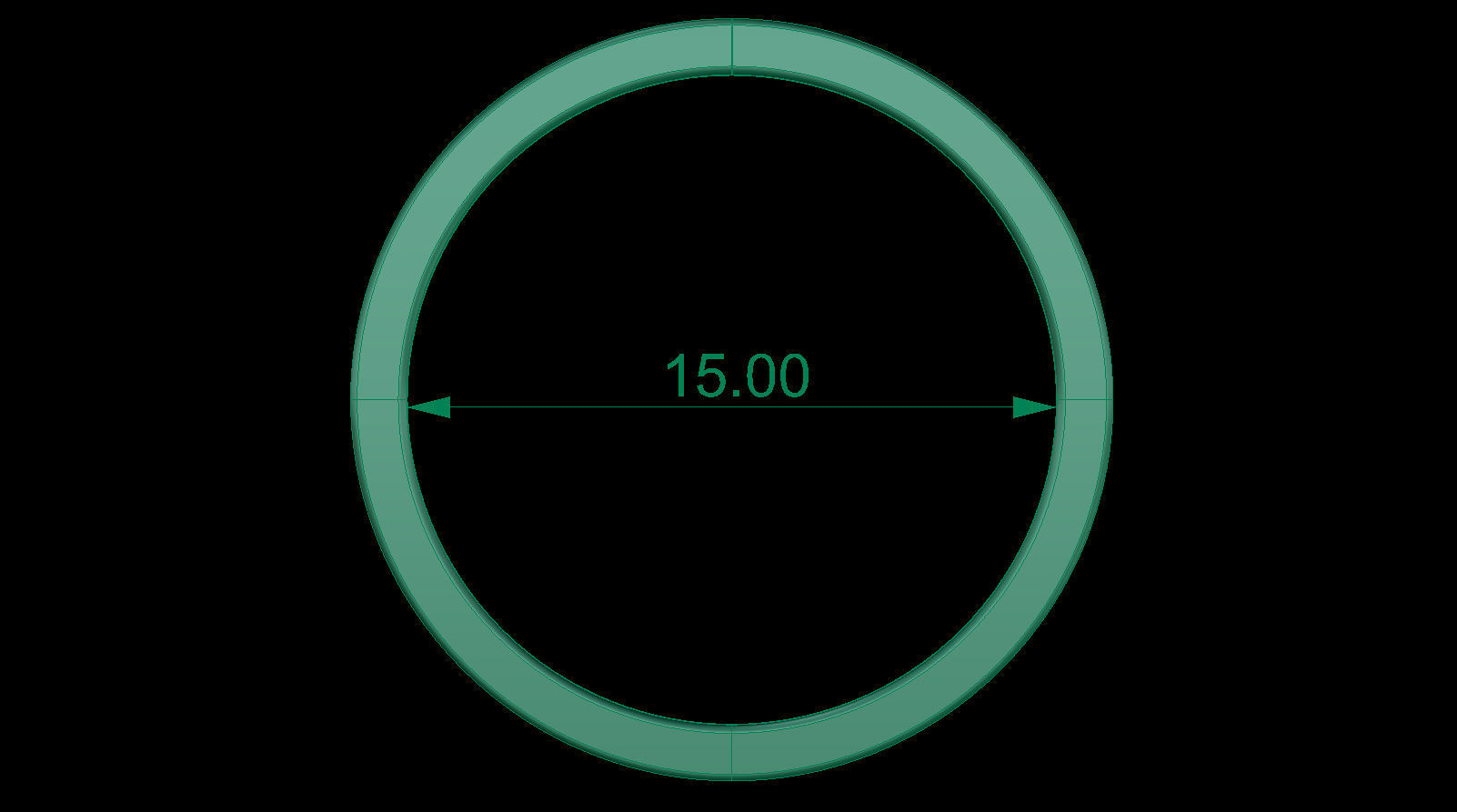 Three-Row Diamond Wedding Band size 15 mm 3D print model_10