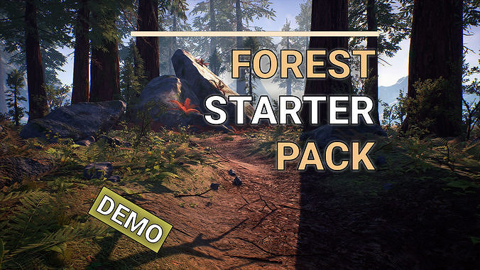 Unreal Engine 4 - Forest Starter Pack DEMO Free low-poly 3D model