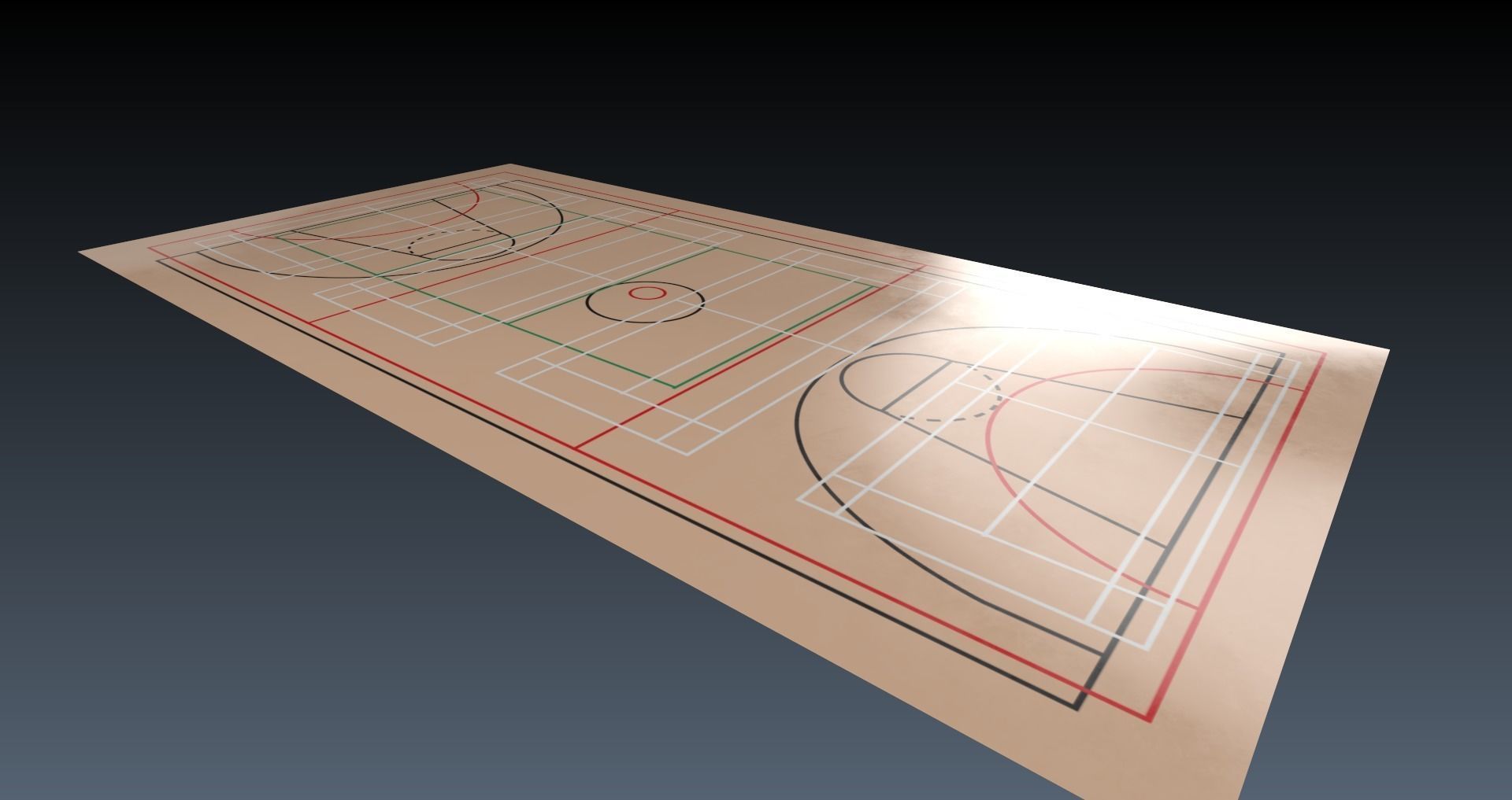 Low-Poly School Gym Pack Low-poly 3D model_20