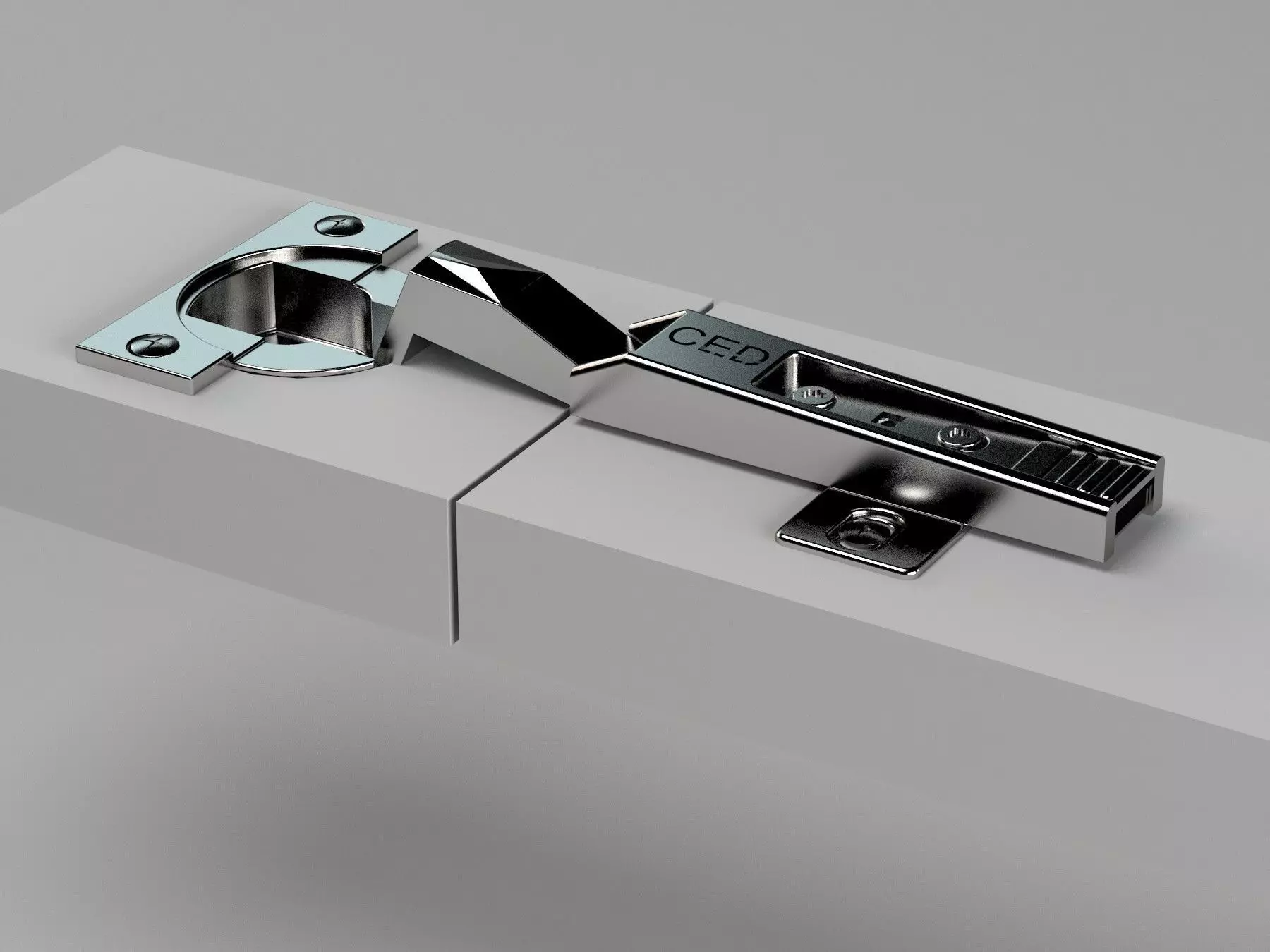 hinge stainless steel door latch 3D model