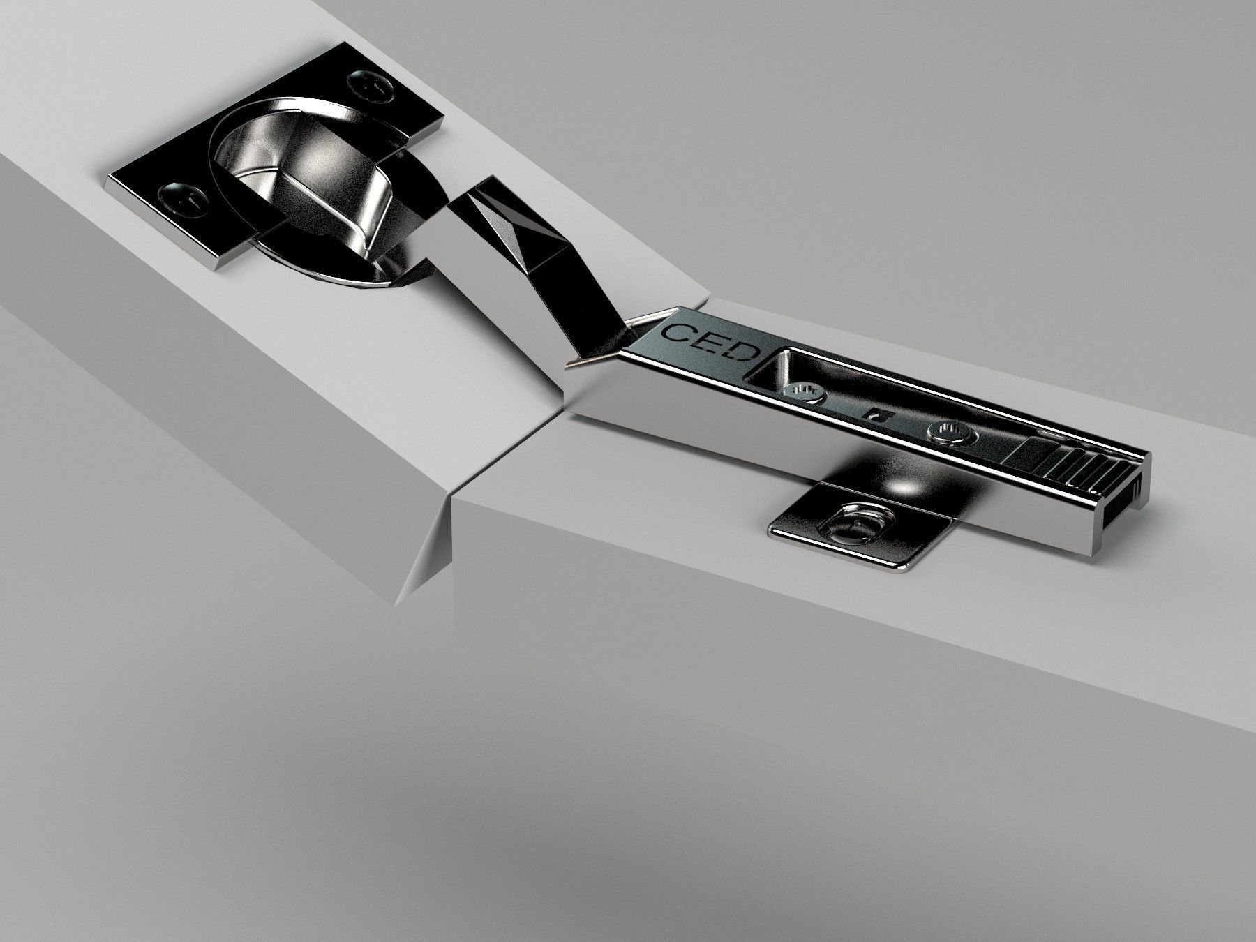 hinge stainless steel door latch 3D model