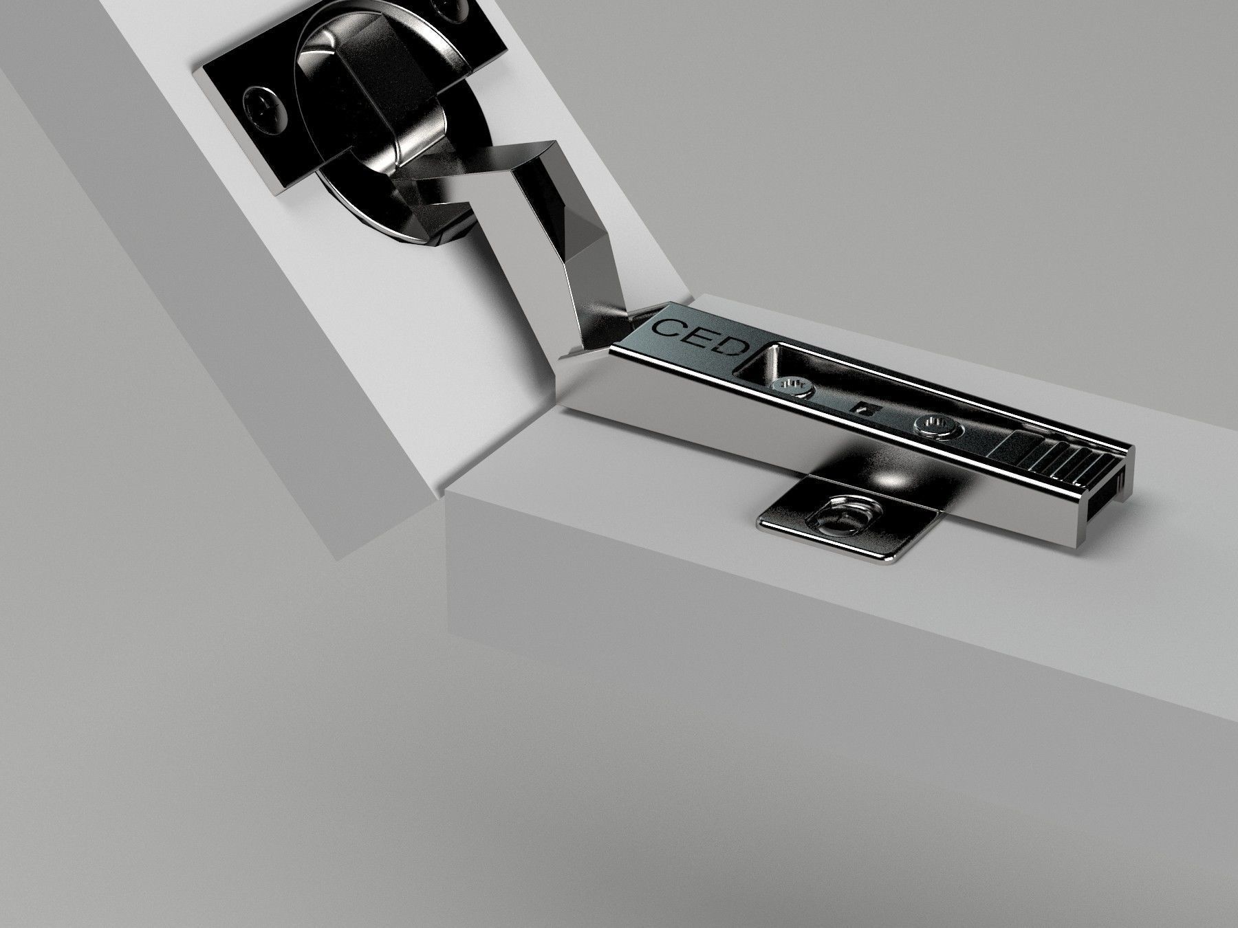 hinge stainless steel door latch 3D model