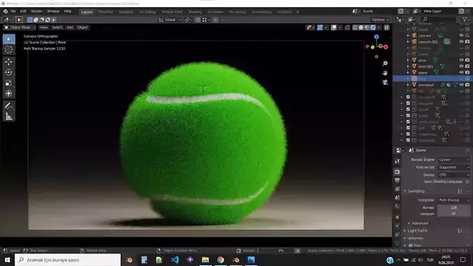 Realistic 3D Tennis Balls - Blender - 4 in 1 