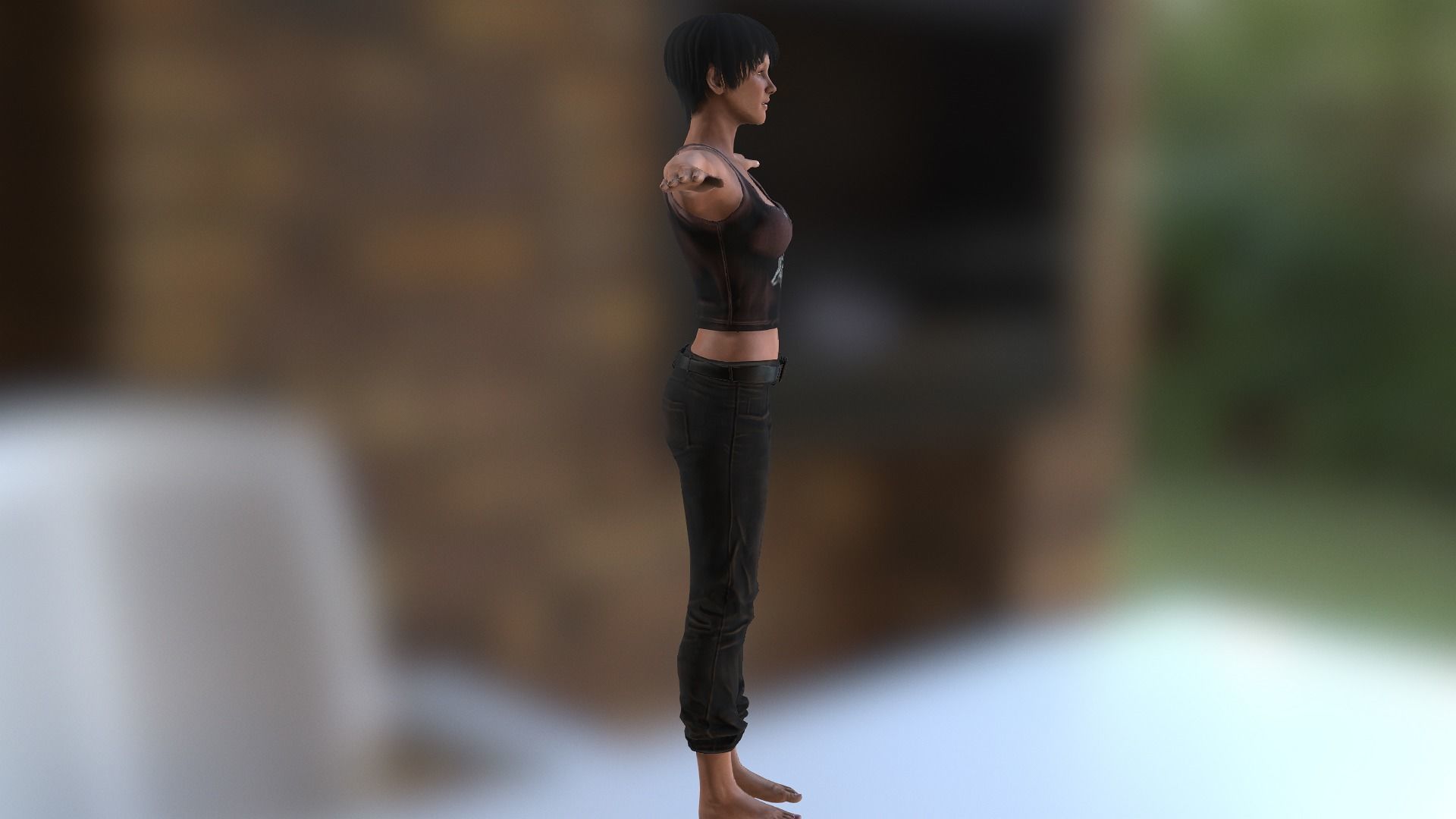 Jane Character - Support Me by Order Low-poly 3D model_12