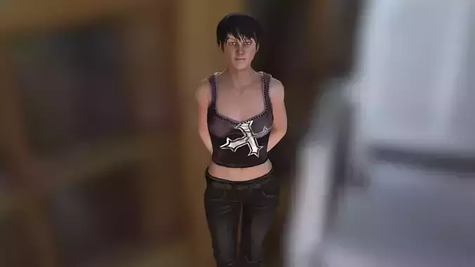 Jane Character - Support Me by Order Low-poly 3D model