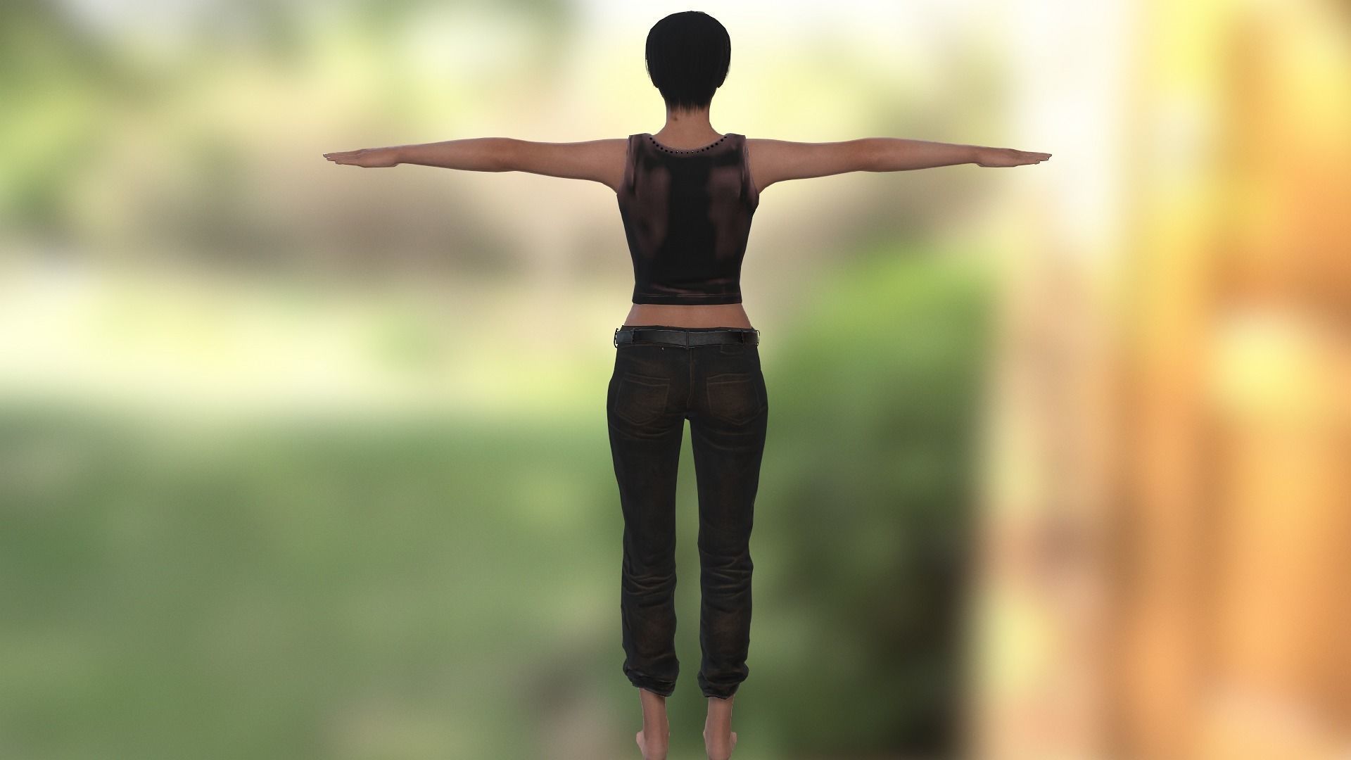 Jane Character - Support Me by Order Low-poly 3D model_10