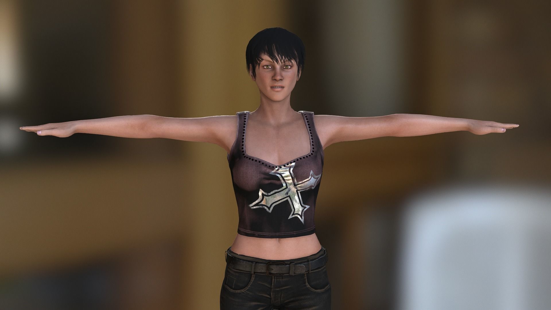 Jane Character - Support Me by Order Low-poly 3D model_13