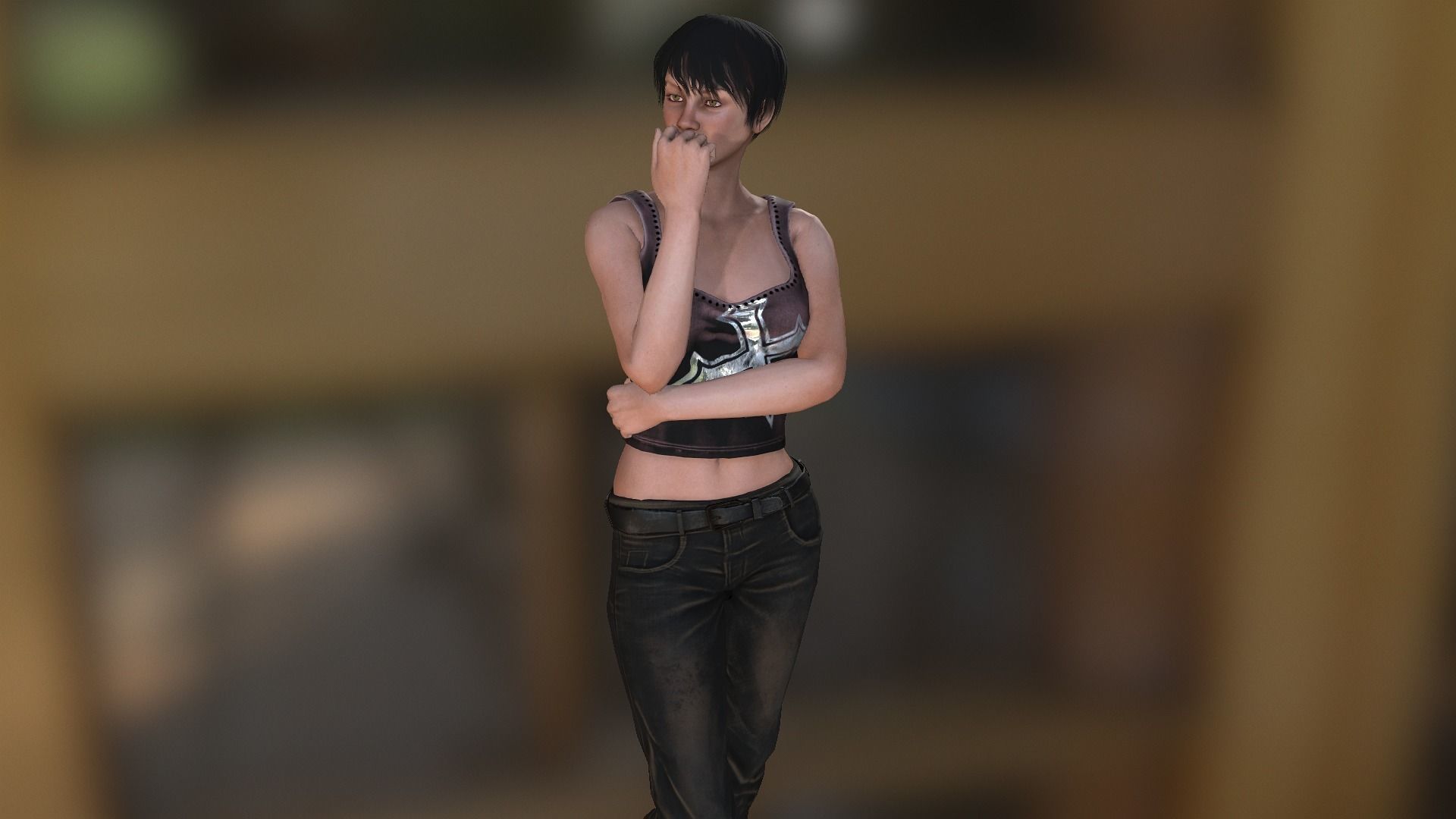 Jane Character - Support Me by Order Low-poly 3D model_3