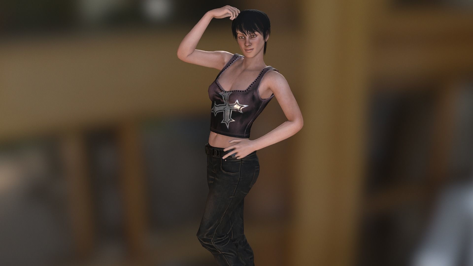 Jane Character - Support Me by Order Low-poly 3D model_2