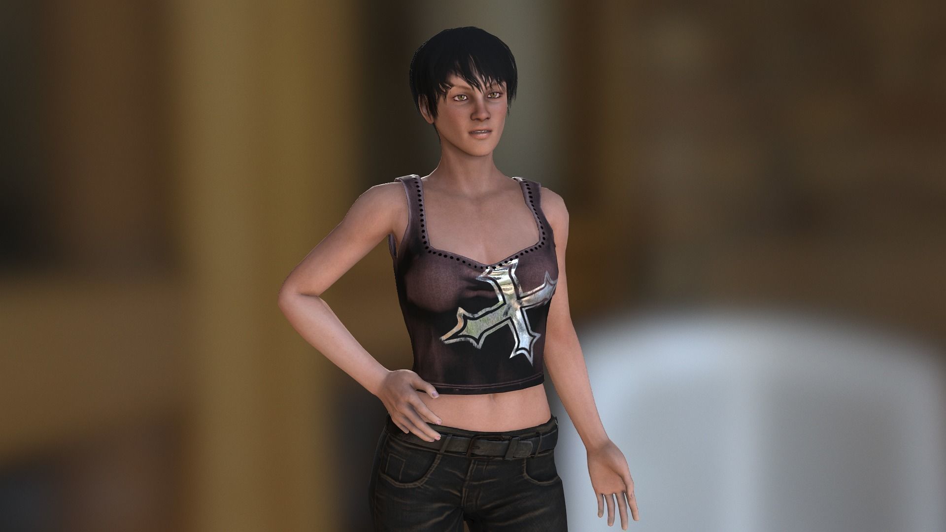 Jane Character - Support Me by Order Low-poly 3D model_4