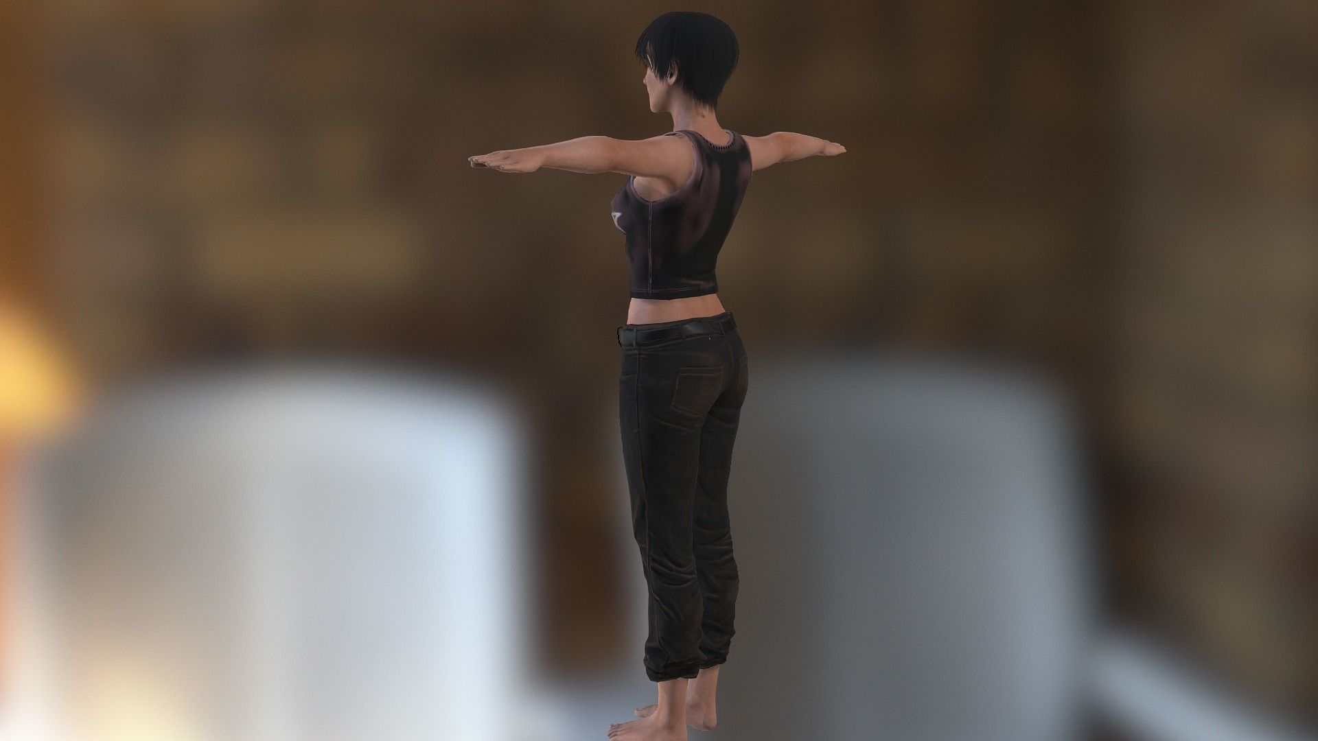 Jane Character - Support Me by Order Low-poly 3D model_9