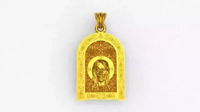 jesus gold pendant with