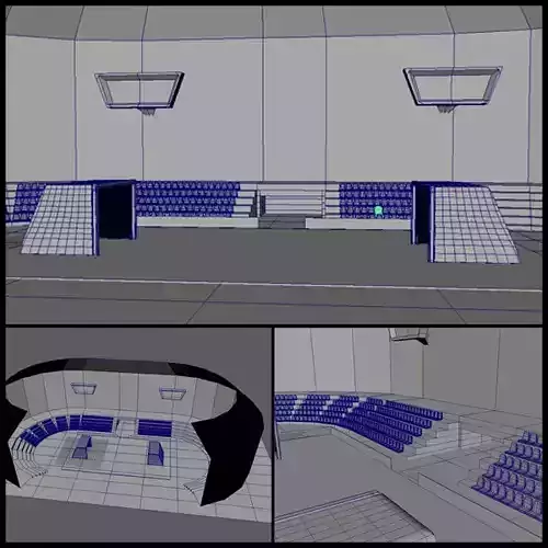 Soccer Stadium - Low Poly