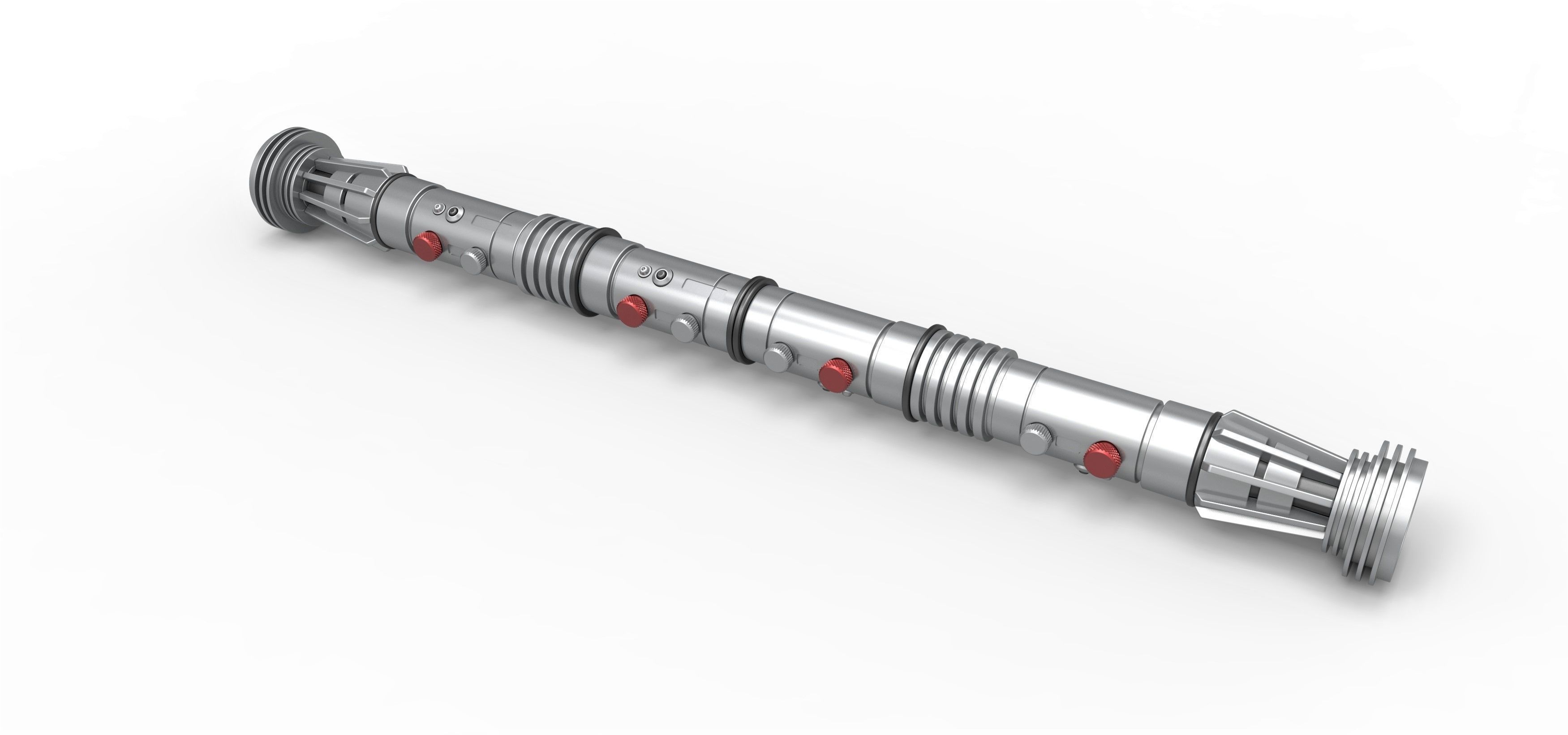 Lightsaber of Darth Maul from Star Wars Phantom Menace 3D print model_9