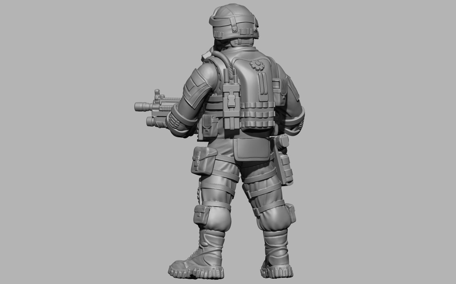 Usa soldier 28 - 40 mm  3D print model_8