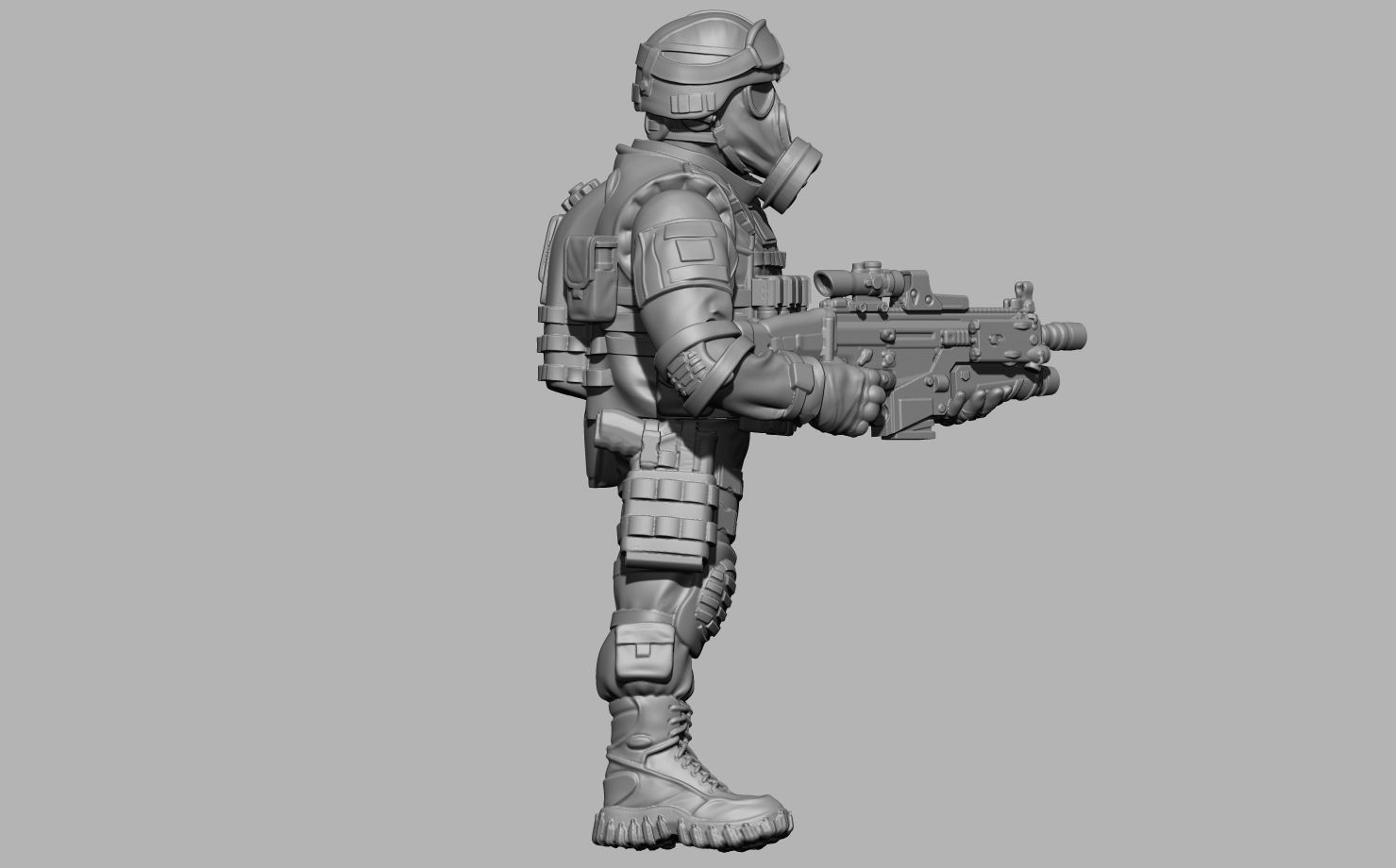 Usa soldier 28 - 40 mm  3D print model_10