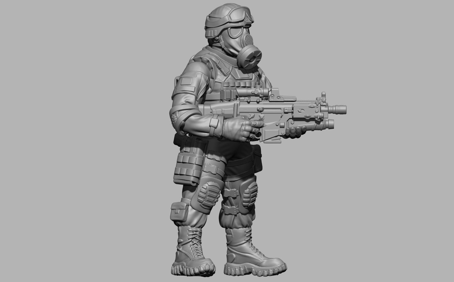 Usa soldier 28 - 40 mm  3D print model_11