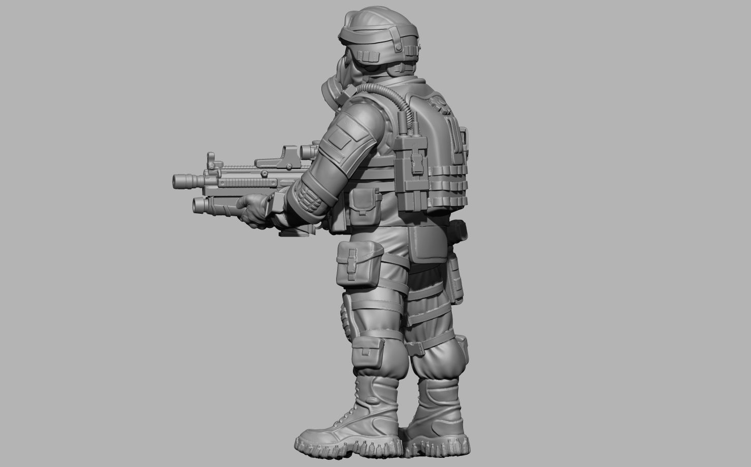 Usa soldier 28 - 40 mm  3D print model_7