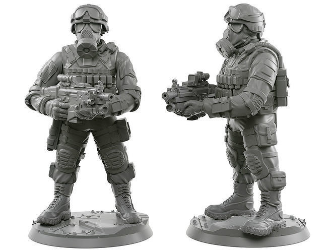 Usa soldier 28 - 40 mm  3D print model