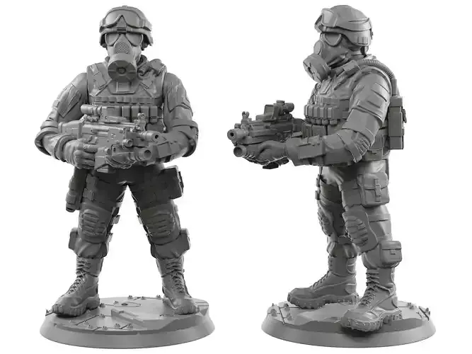 Usa soldier 28 - 40 mm  3D print model