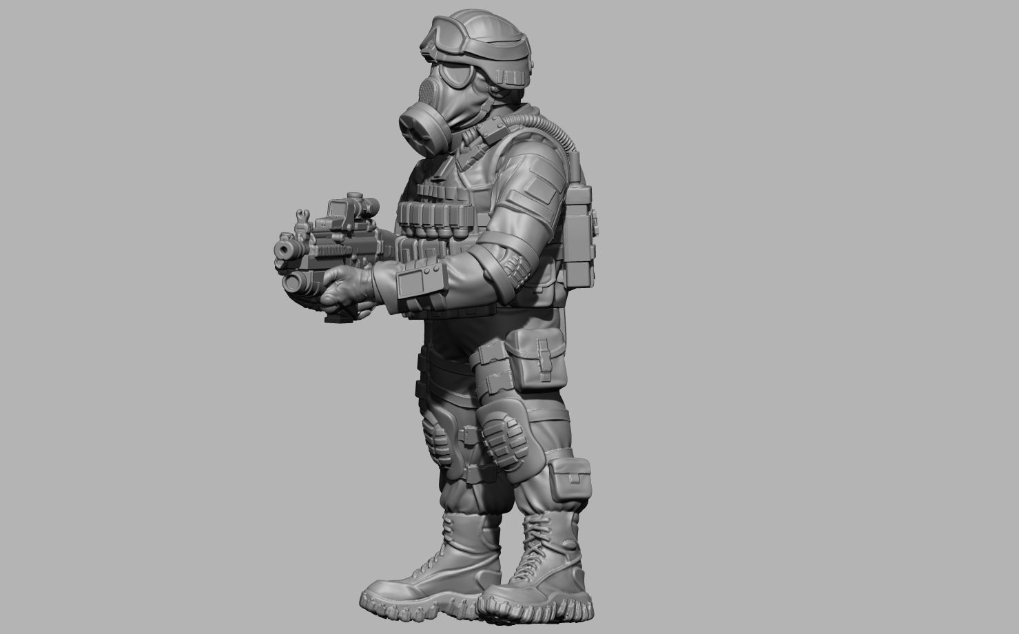 Usa soldier 28 - 40 mm  3D print model_5